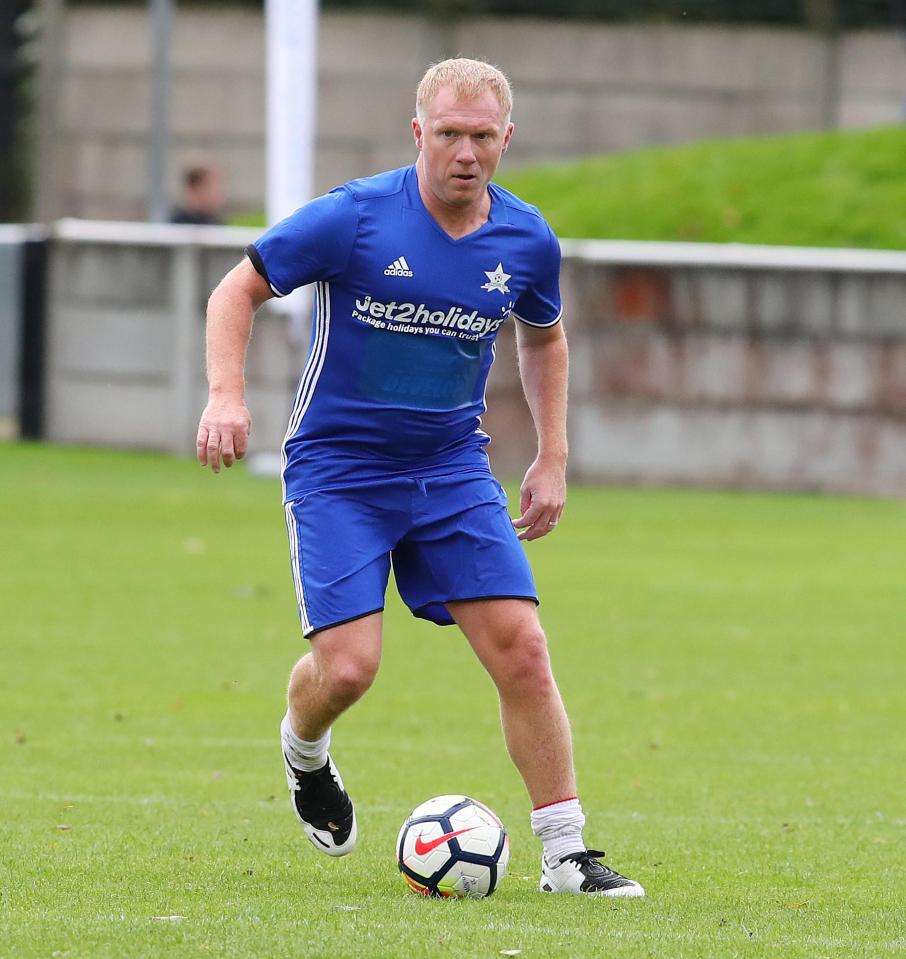  Manchester United legend Paul Scholes dazzled at Shawe View in a 3-3 draw