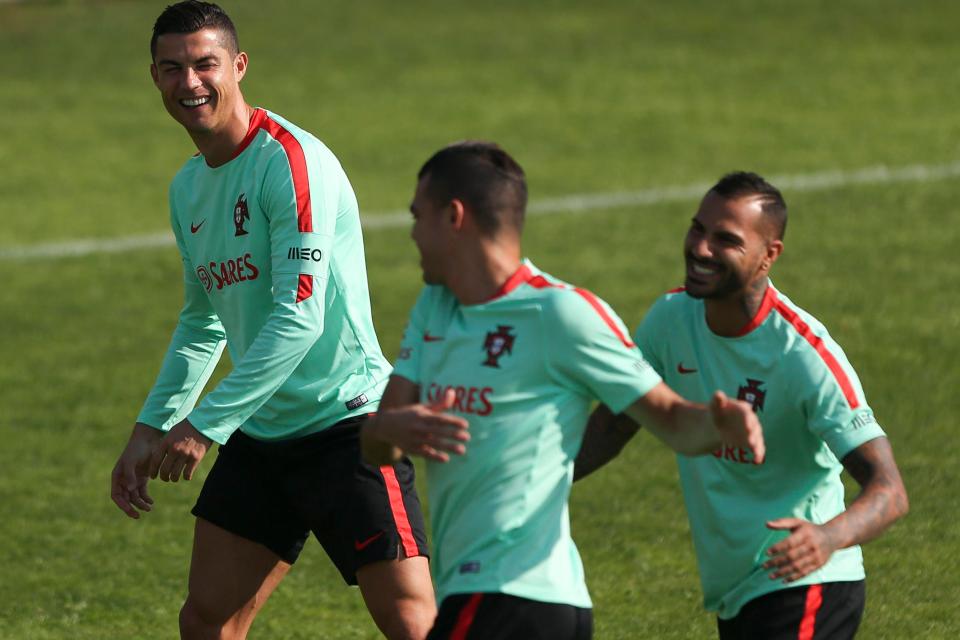  Cristiano Ronaldo is in training ahead of Portugal's massive clash with Switzerland