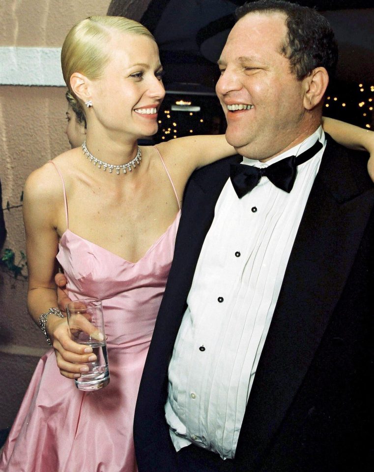  Paltrow with Weinstein - who she worked with on  a number of films