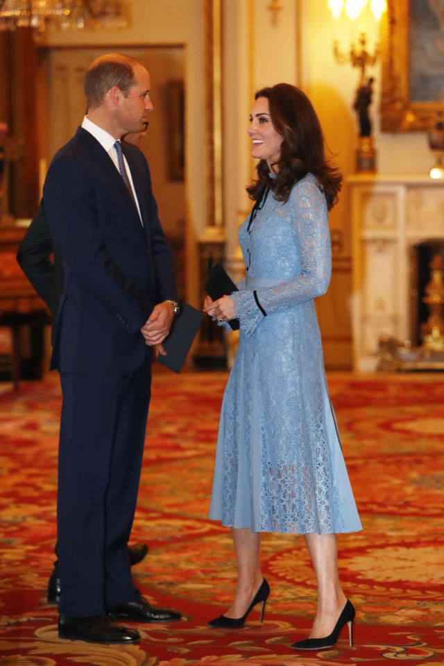  Kate, William and Harry arrived at the reception via a well-known hidden door in the Palace's White drawing room