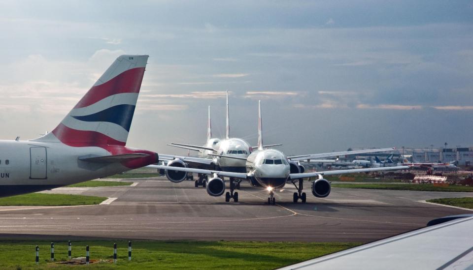  Flights between the EU and Britain could stop in 2019, the Chancellor suggested (file photo)