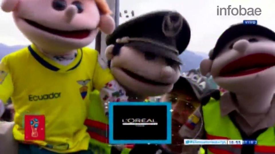  Ecuador's officials took the unique move of using puppets to keep the crowd under control