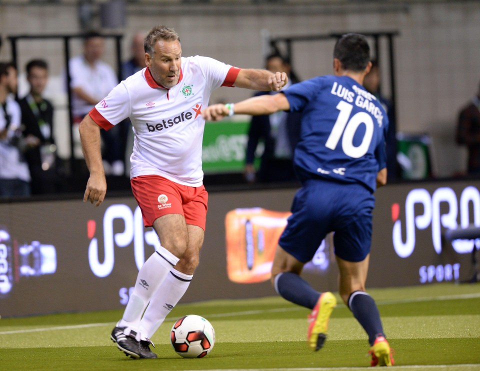 TV star Paul Merson plays in veterans matches