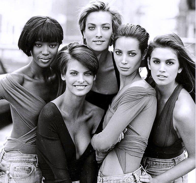  A whole host of supermodels featured in his Freedom 90 video