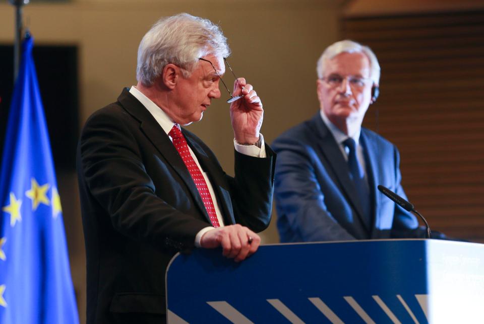  Britain's Secretary of State for Exiting the EU, David Davis, hopes for a talks breakthrough