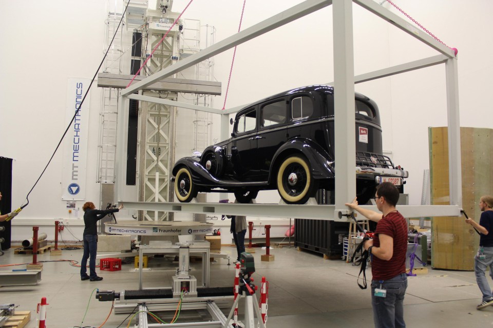 The 1930’s Pontiac being x ray photographed in Germany