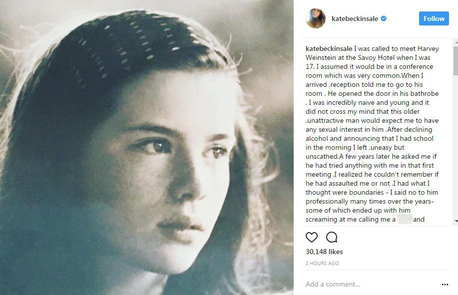  Kate Beckinsale wrote this post on her Instagram page today