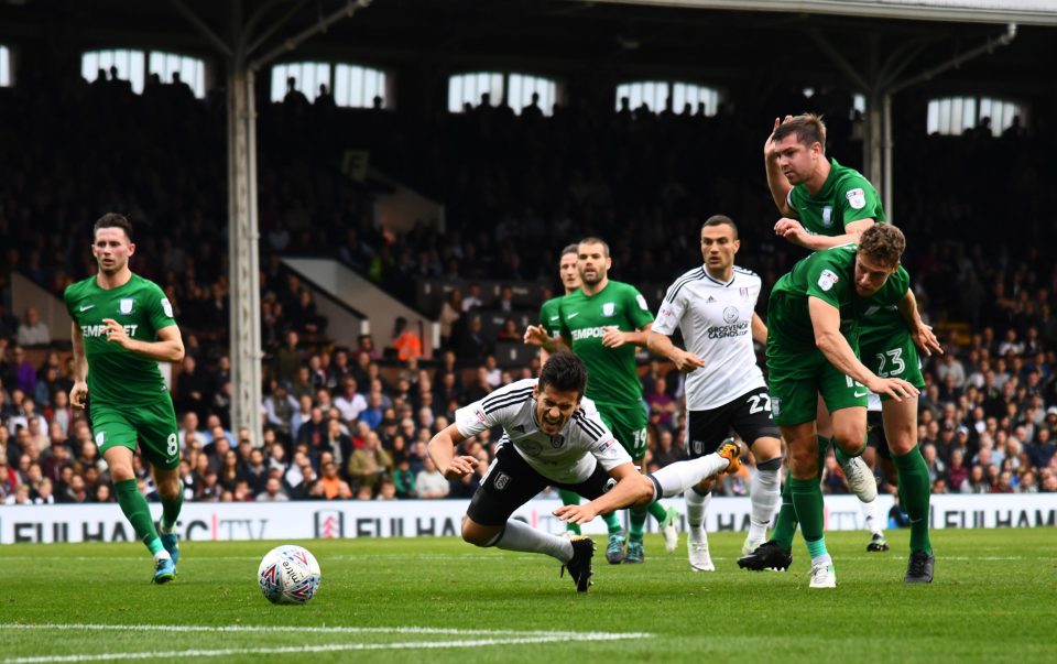 Rui Fonte is sent sprawling before Oliver Norwood converted from the spot to inspire a Fulham fightback against Preston