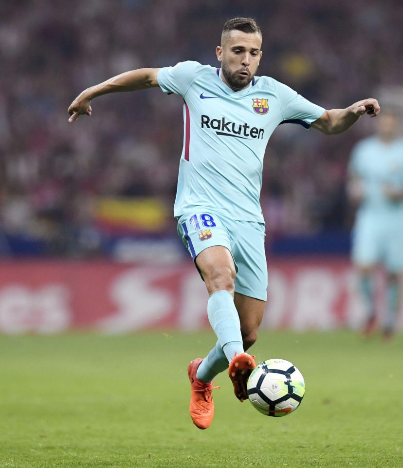  Barcelona full-back Jordi Alba is another man he is keen on