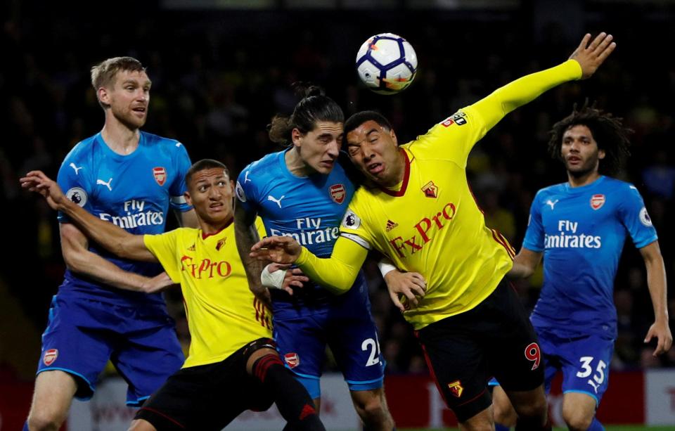  Troy Deeney blasted Arsenal's weak flops after Watford came from behind for the win