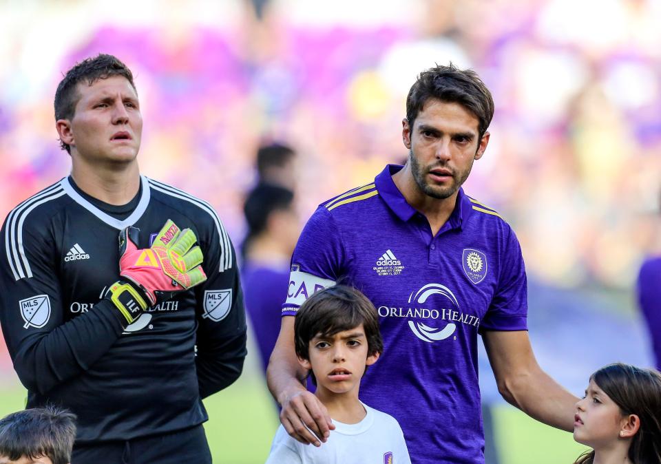  Kaka in tears during his final game for Orlando City