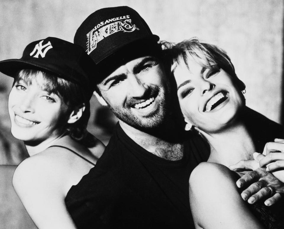  Christy Turlington, left, and Linda Evangelista starred in the music video for George Michael's Freedom! ’90