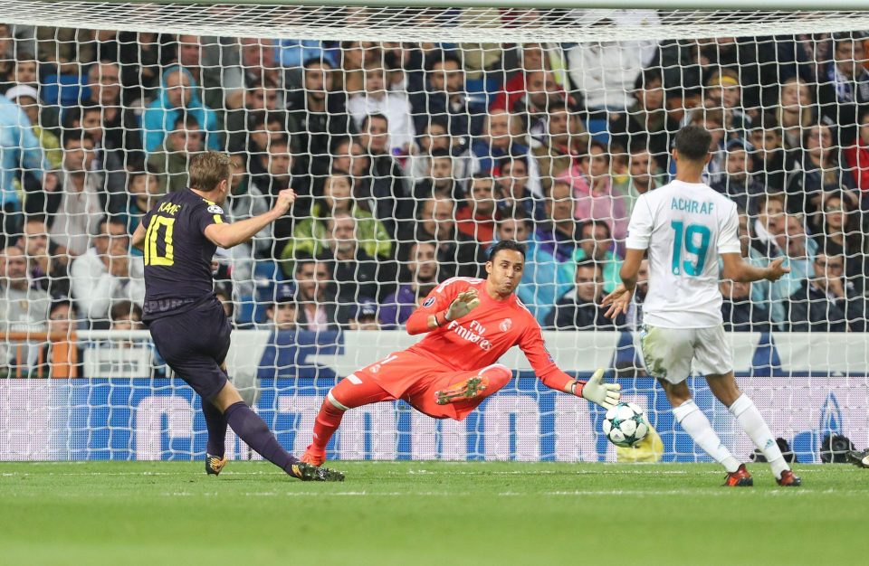  Harry Kane had a brilliant chance to score a winner but could not beat Keylor Navas