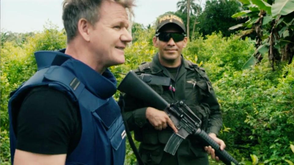  On a mission  .  .  .  Gordon with Colombian narcotics cop