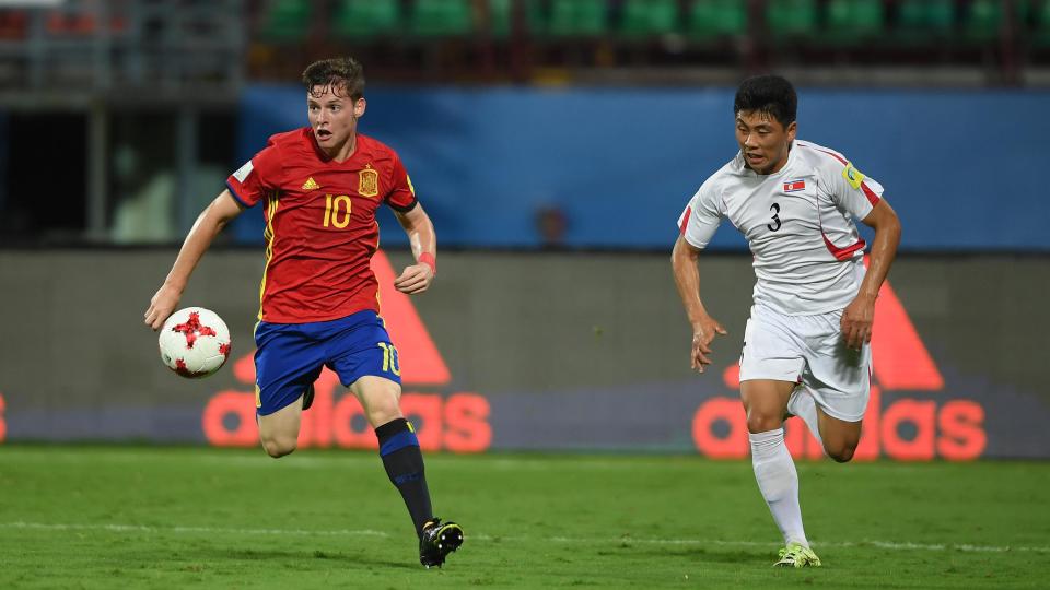 Sergio Gomez in action against North Korea at the Under-17 World Cup