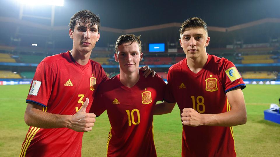 Juan Miranda, left, Sergio Gomez, centre, and Cesar Gelabert of Spain