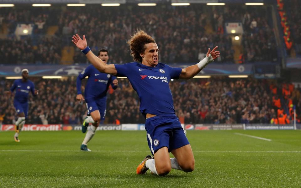 David Luiz enjoys his opener on a fluctuating night for the Blues