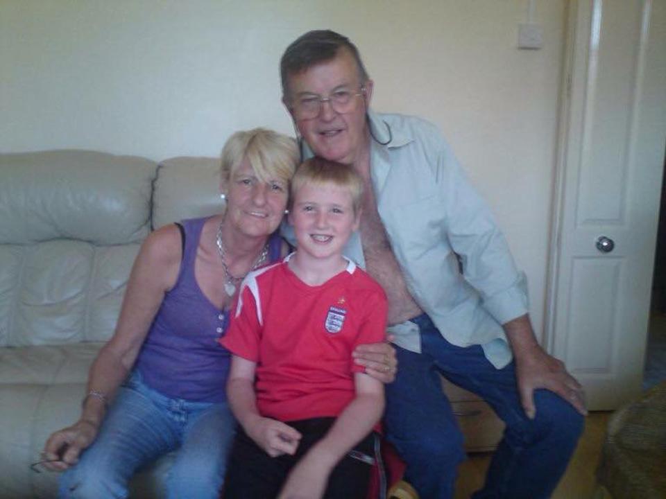  Daniel aged five with grandparents Liane and Pat