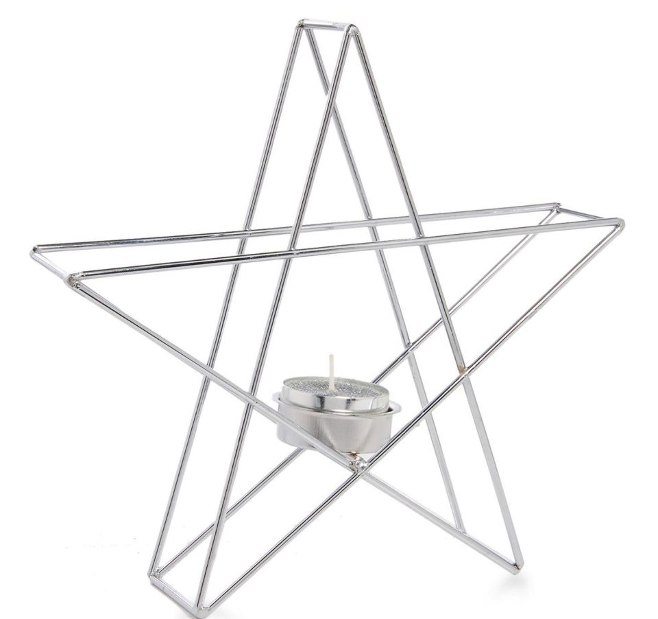  Decorate your home with this wire star tealight holder for £3