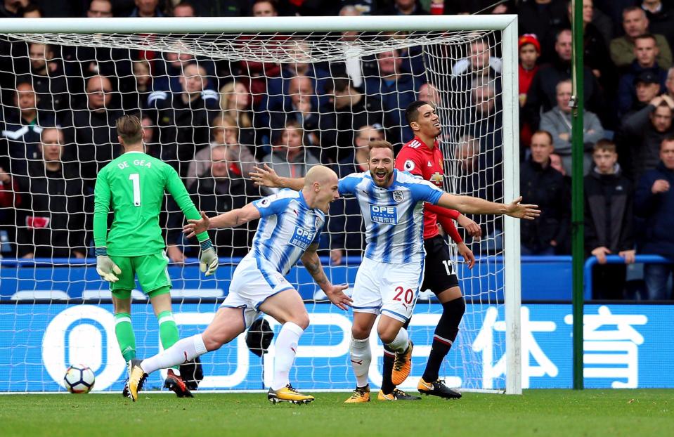 Huddersfield beat Man United 2-1 in the Premier League this weekend