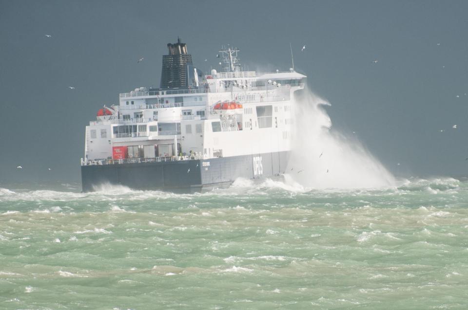  The storm made for rough cross channel journeys today