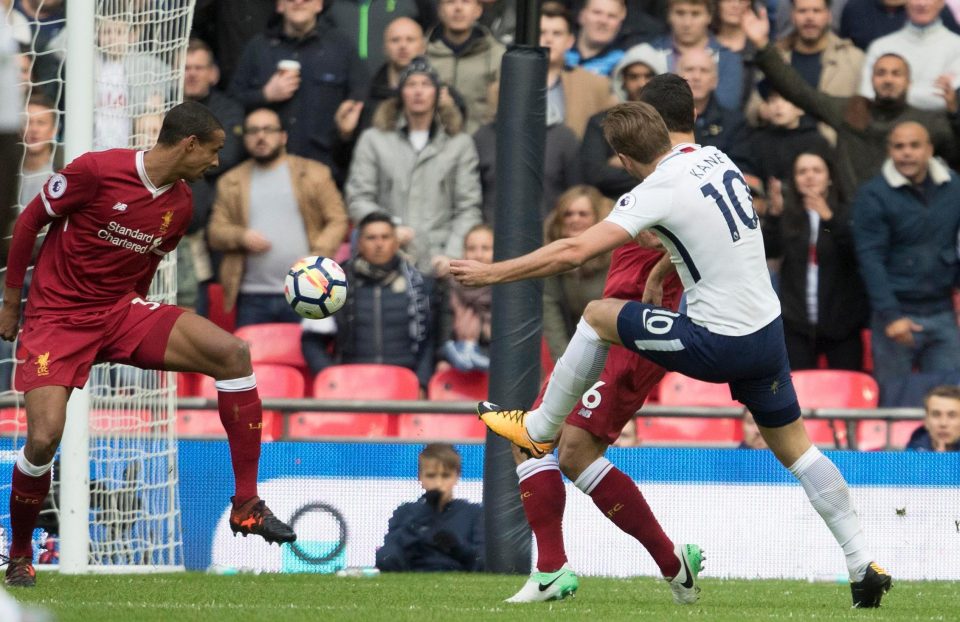  Tottenham striker Harry Kane scored in the fourth minute against Liverpool at Wembley