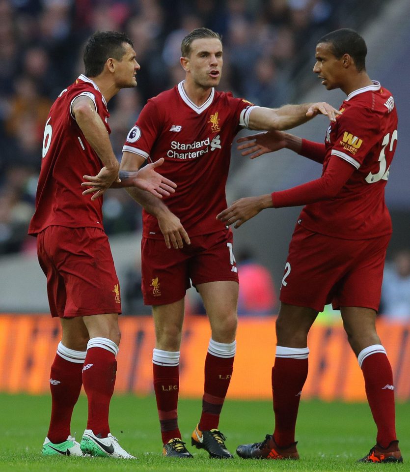 Liverpool players made their feelings known on the pitch after their defeat to Spurs