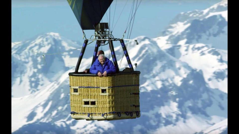  Sir David Attenborough was in a hot air balloon for opening sequence of Planet Earth II