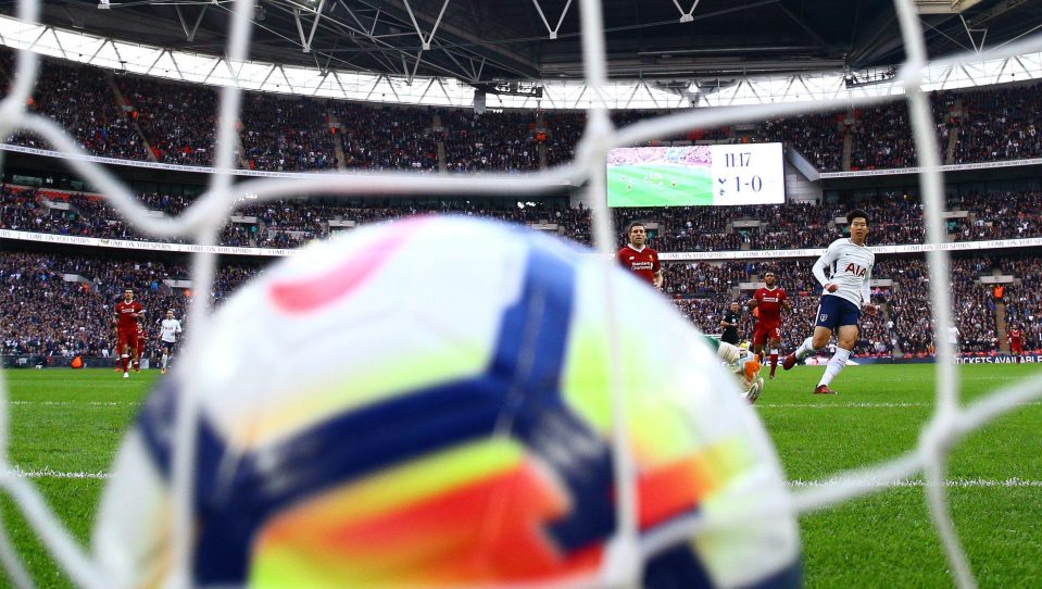 Heung-Min Son hits the back of the net for Spurs against Liverpool