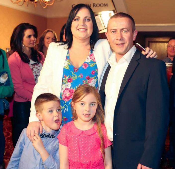  Keeva Stewart, ten, pictured with her mum Karen, her dad Ed and her brother Finn