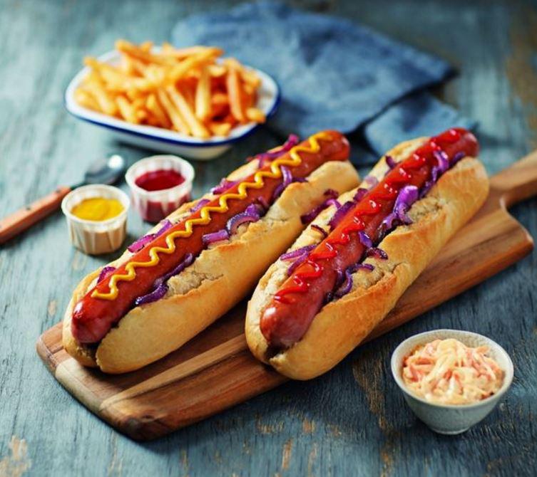 Aldi's special foot-long sausages are so long they need to be served in a baguette 