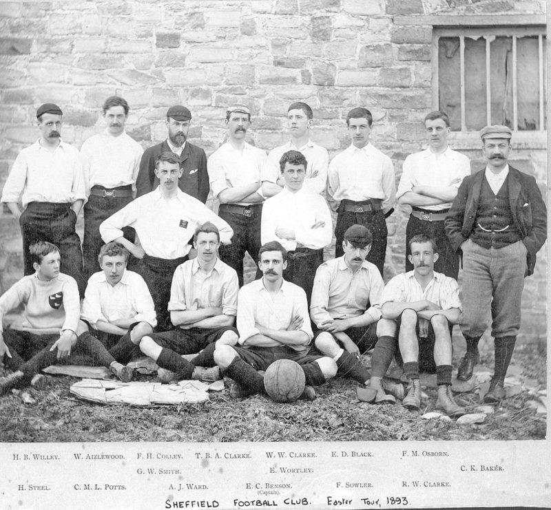  The game was soon developing but Sheffield FC, pictured here in 1893, had got things started