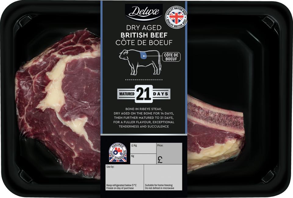  Lidl's 21-day côte de boeuf steak is £15 per kilo cheaper than Waitrose's