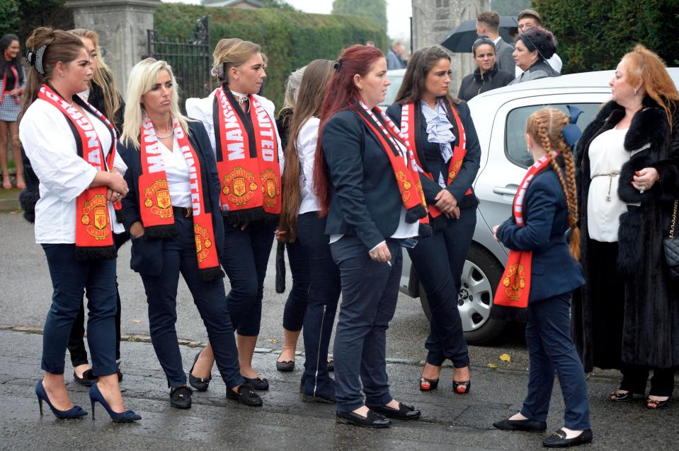  Mourners wore Manchester United scarves, the colours of Tom's favourite team