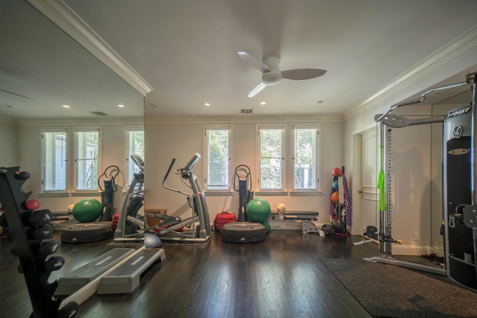  The property comes with a gym fit for a legendary athlete