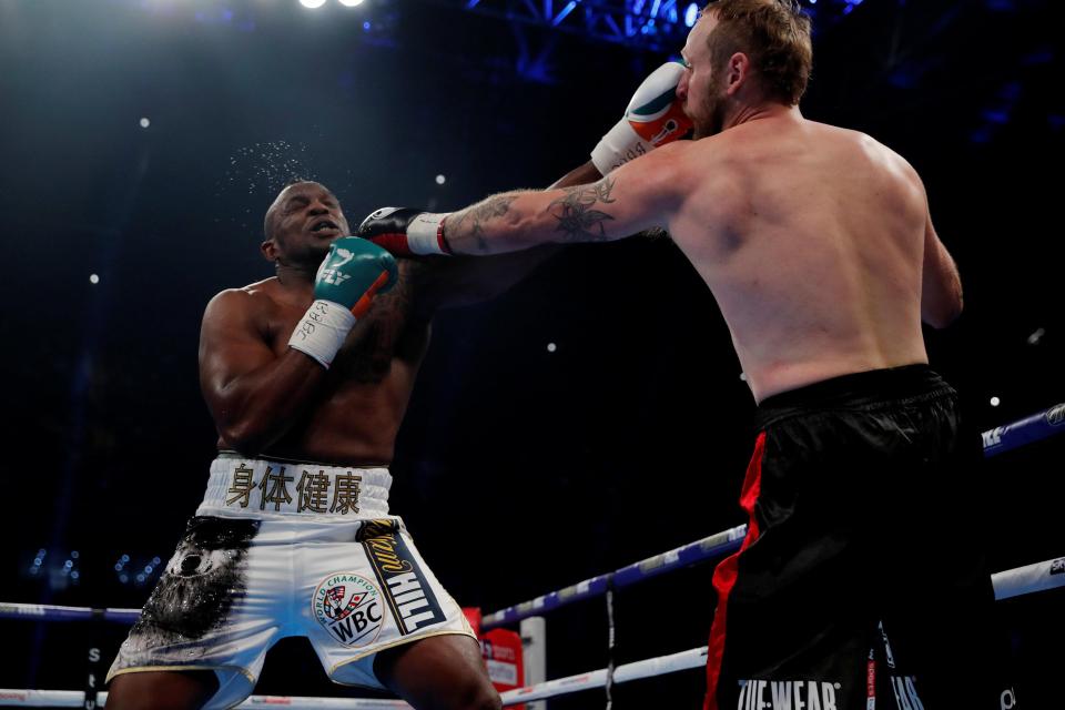  Helenius took advantage of a slow start by Whyte but faded