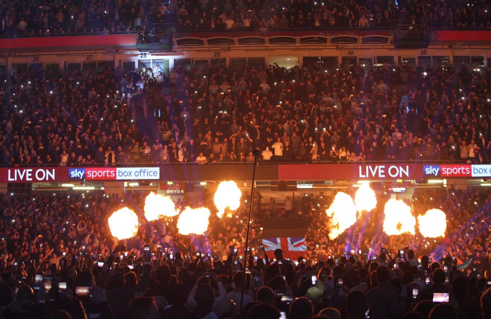  There were fireworks inside and outside the ring in Cardiff