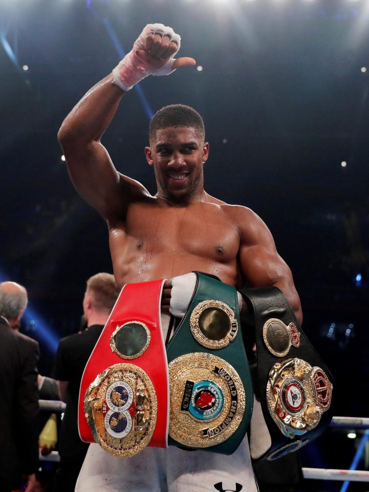  Anthony Joshua retained his titles against Carlos Takam in Cardiff