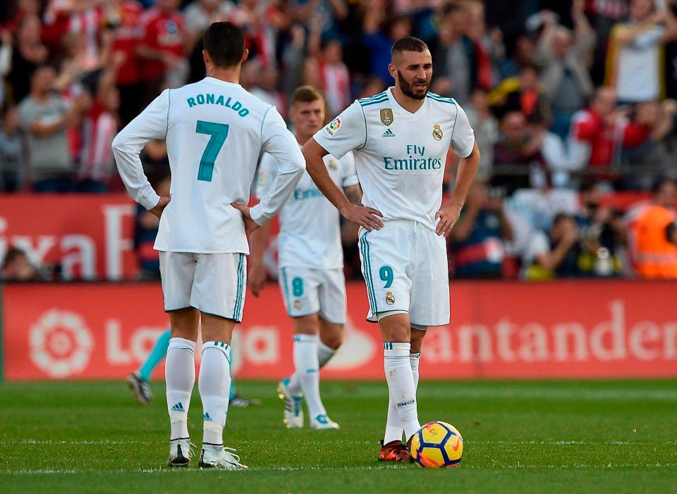 The clash occurred during Real Madrids 2-1 defeat to Girona