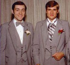 Kevin Spacey, left, with his brother Randall Fowler, right, together in November 1979 