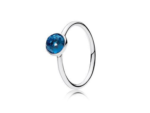 Rings in the birthstone droplet range retail at £40