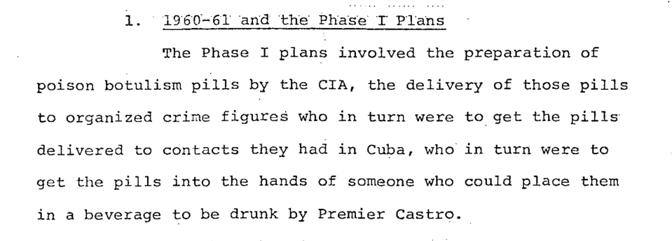  The files reveal how the CIA hired mobsters to kills Fidel Castro