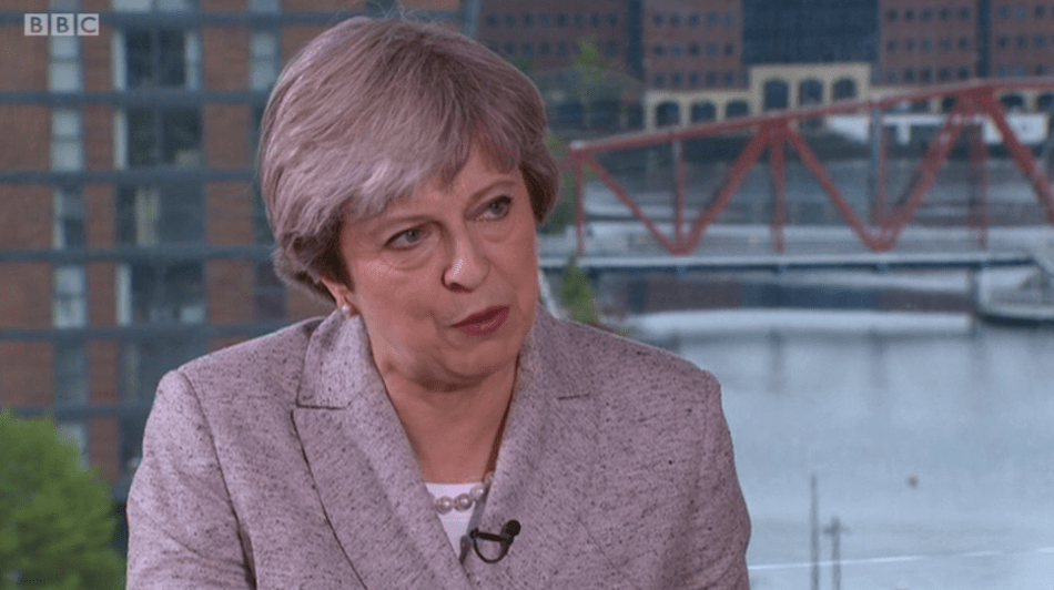  Theresa May laughed off suggestions that Boris Johnson was unsackable