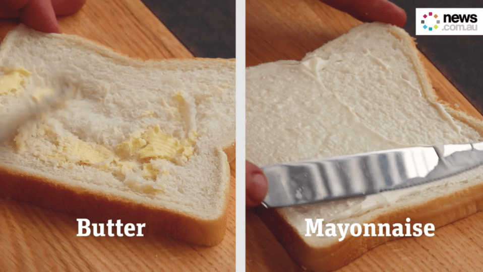 Mayonnaise can be easily spread on all sorts of bread, from crusty to soft, with no problems