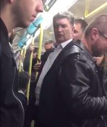  The man was seen delivering the foul-mouthed tirade on the Jubilee Line in east London