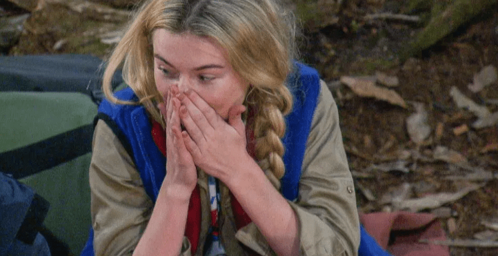  Georgia Toffolo was overcome with emotion when she received some fake tan