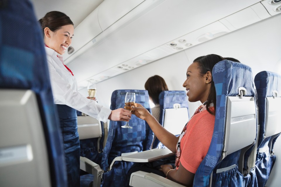 Flight crew are more likely to give you what you ask if other passengers can see it