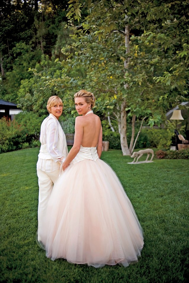  Portia and Ellen on their wedding day in 2008