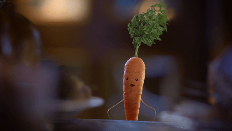  The spirited little root vegetable spots a table piled high with festive grub