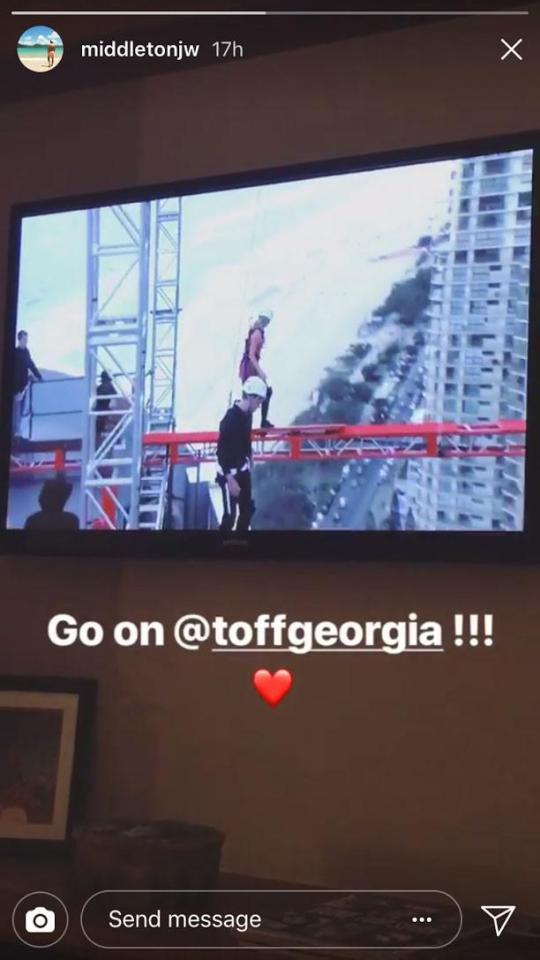  James has continued to show his support for Georgia during her time in the jungle